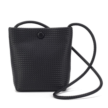 Sac à bandoulière tissé simple et tendance pour femme, couleur unie 