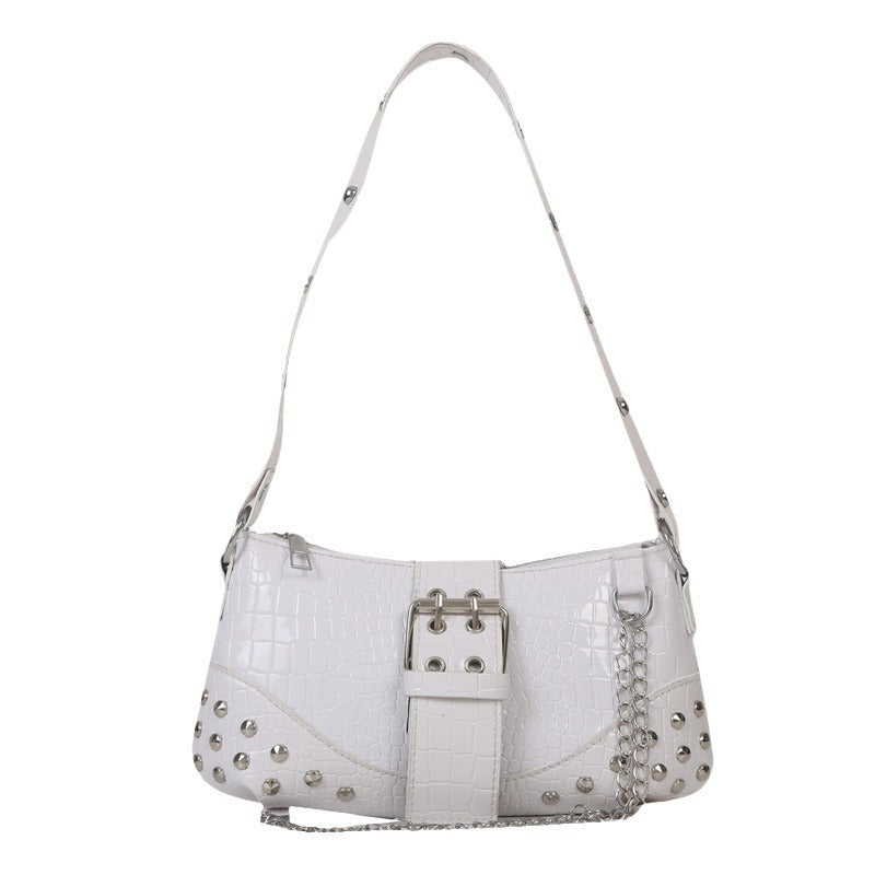 Sac à bandoulière à chaîne et rivets Street Fashion