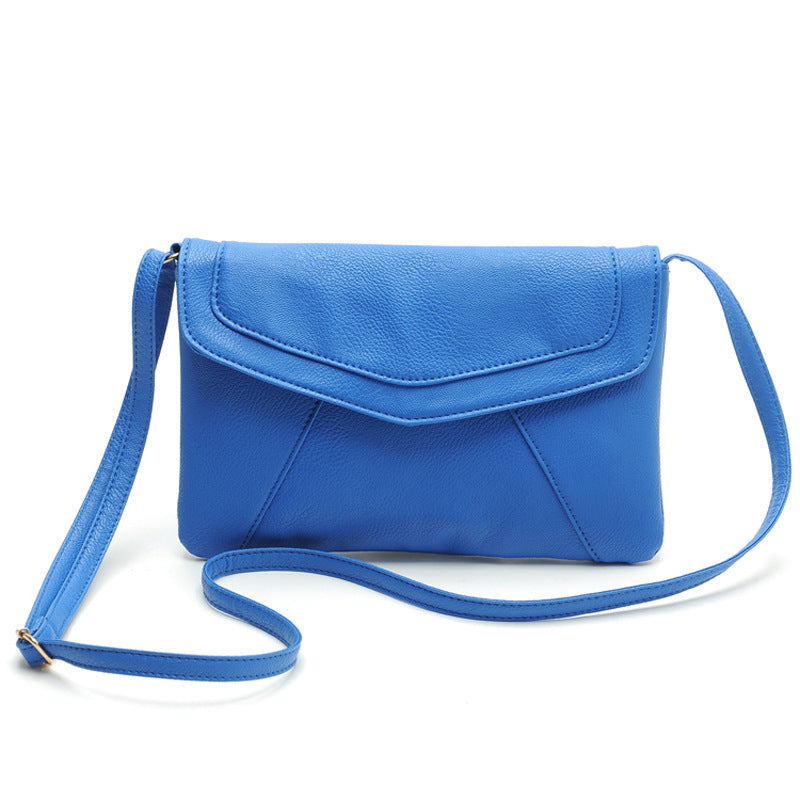 Women Fashion Basic Casual Solid Color PU Shoulder Crossbody Bag