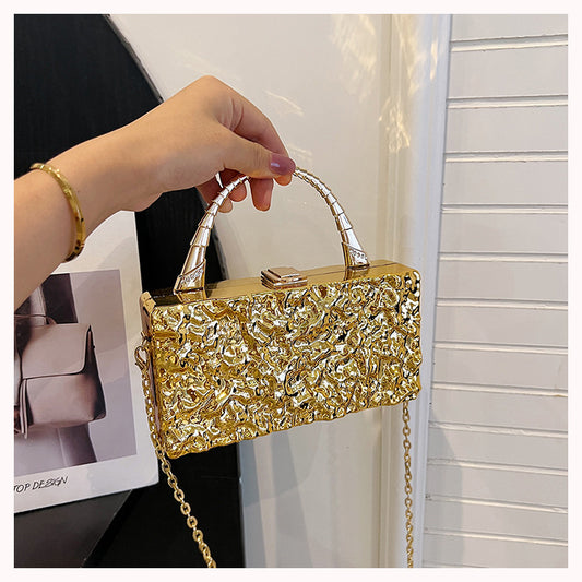 Women Simple Fashion Square Acrylic Chain Crossbody Bag