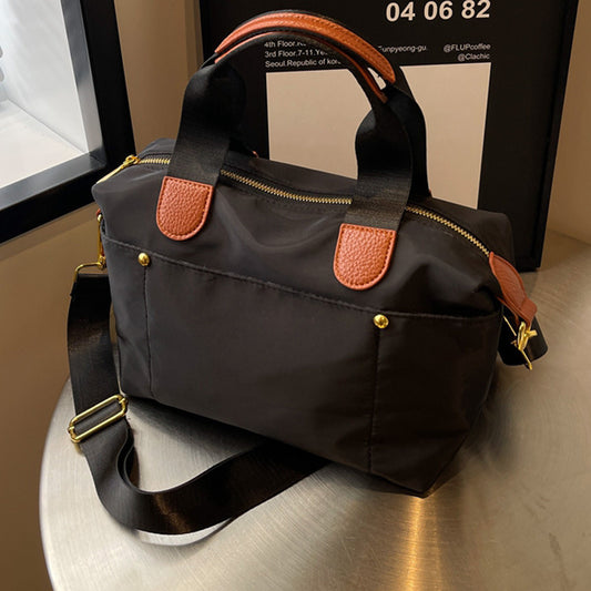 Women Fashion Simple Large-Capacity Handle Boston Bag