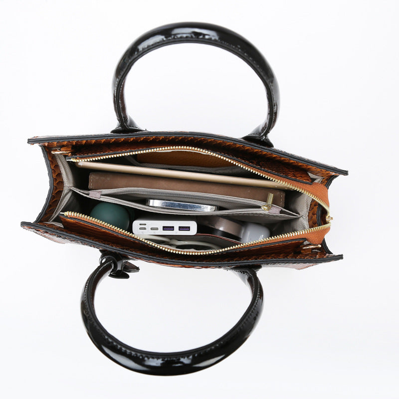 Sacs à main tendance à motif crocodile de grande capacité 