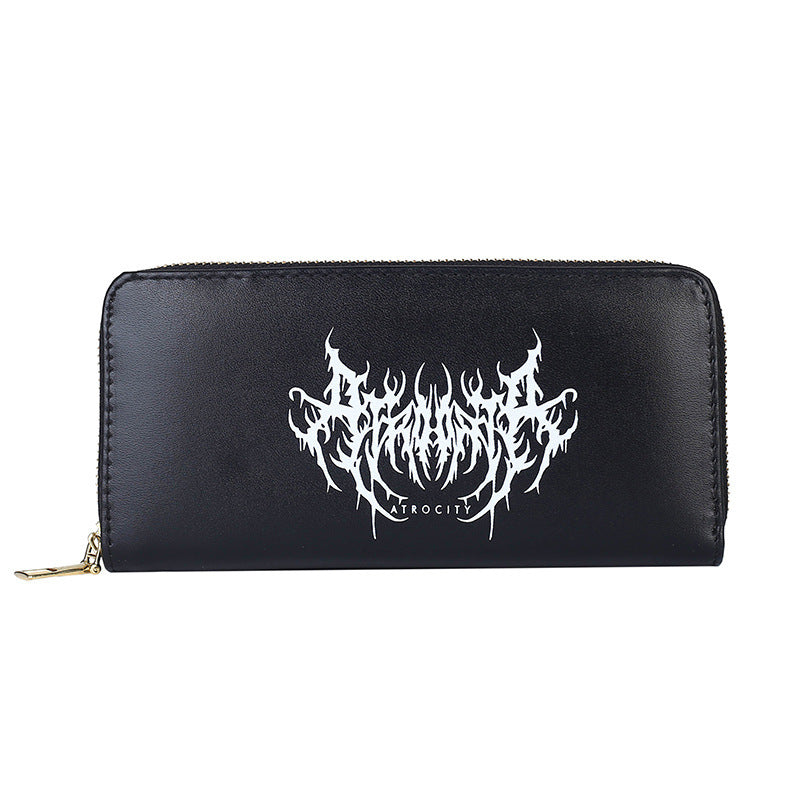 Women Fashion Graffiti Print Multi-Card Slot Long Coin Purse