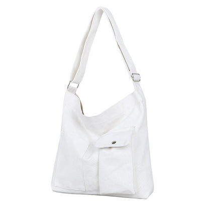 Women Simple Casual Canvas Student Tote Shopping Bag