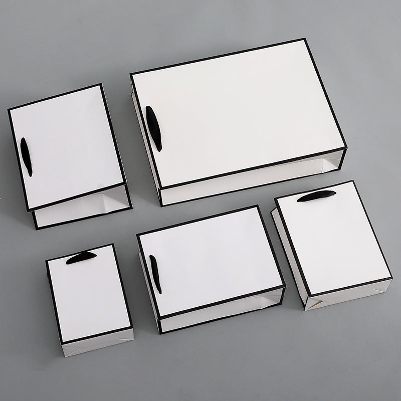 White Simple Portable Paper Bag Packaging Bag
