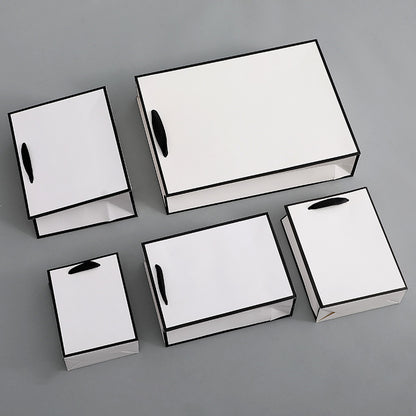 White Simple Portable Paper Bag Packaging Bag
