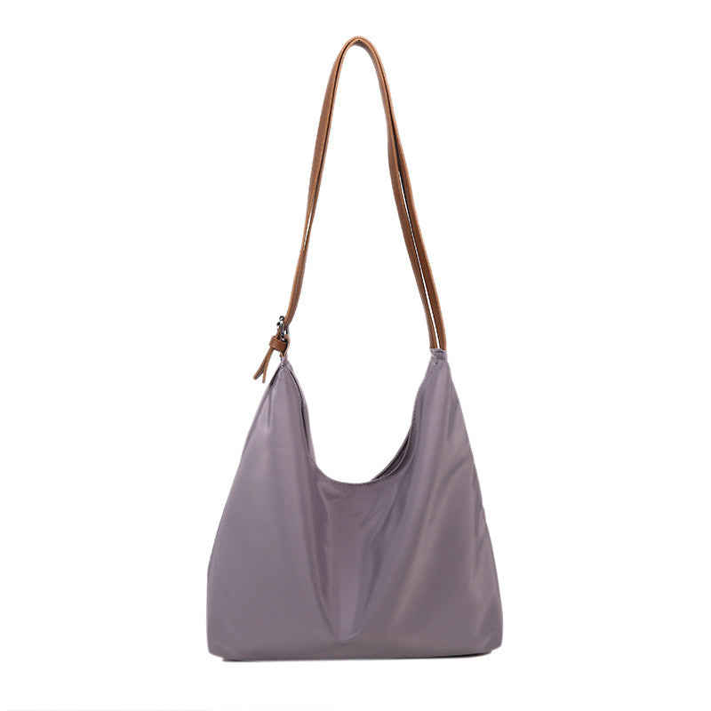 Women'S Fashion Solid Color Underarm Bag Oxford Cloth Soft Casual Shoulder Bag