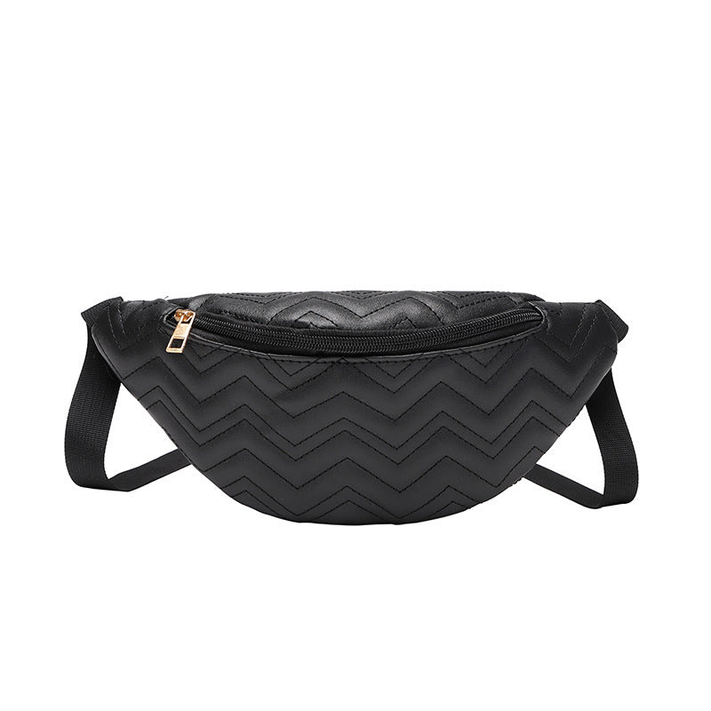 Sac banane brodé en losange pour femme 