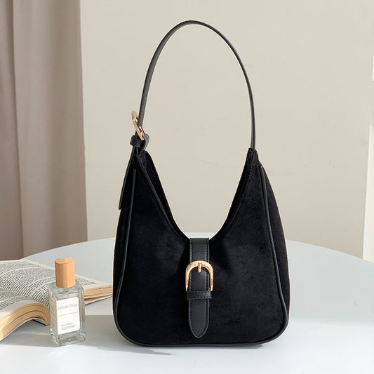 Sac à bandoulière carré en velours givré vintage pour femme 