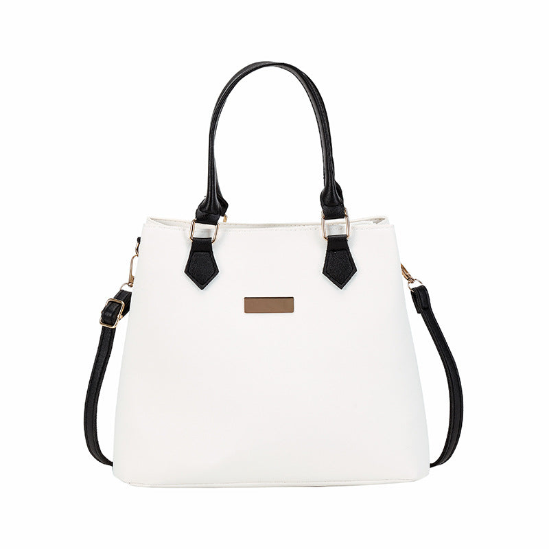 Fashionable Contrast Double-Layer HandBags Shoulder Bag