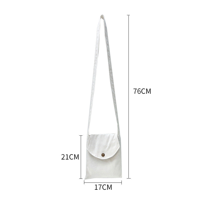 Mini sac à bandoulière en toile de couleur unie pour femme, simple et tendance, style macaron 