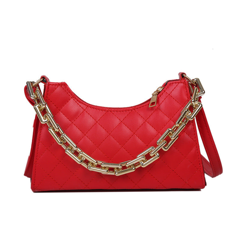 Women Fashion Chain One Shoulder Handbag Baguette