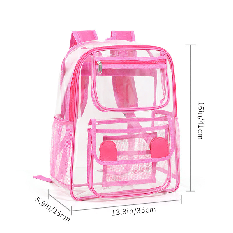 Fashion Large Capacity Pvc Clear Backpack