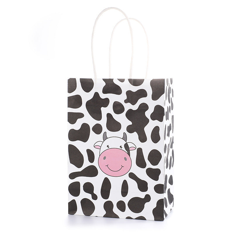 Cartoon Black White Cow Storage Packaging Bag Garment Accessories