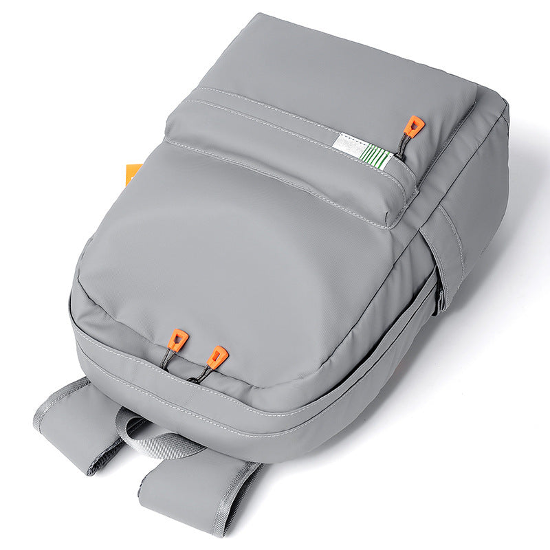 Oxford Cloth Men Casual Zipper Design Solid Color Large Capacity Backpack