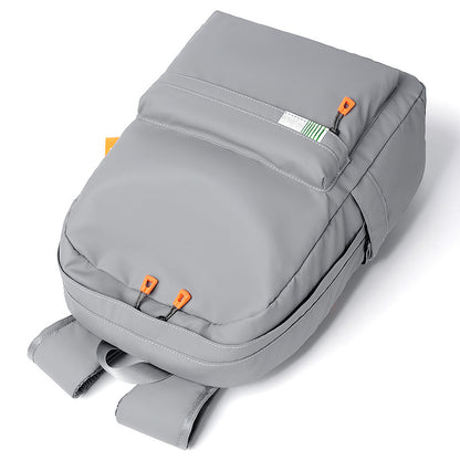 Oxford Cloth Men Casual Zipper Design Solid Color Large Capacity Backpack