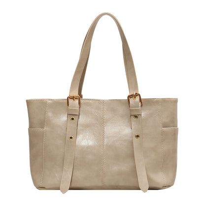 Women Fashion Retro Large Capacity PU Tote Bag