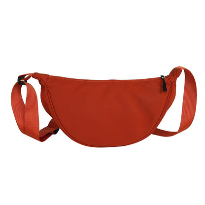 Summer Women Fashionable Simple Dumpling Shape Oxford Cloth Crossbody Bag