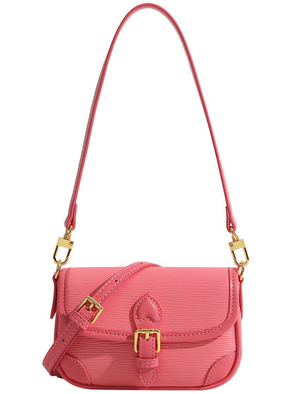 Women Fashion Simple Solid Color Shoulder Mini Square Underarm Bag