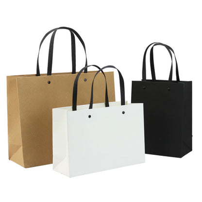 Simple Solid Color Shopping Portable Packaging Paper Bag