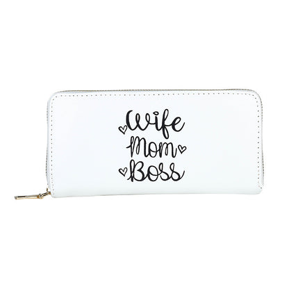 Women Fashion Letter Printing Zipper Coin Purse