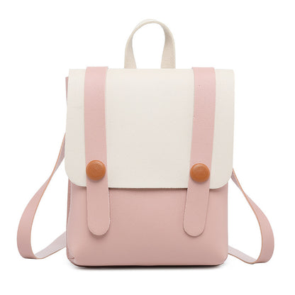 Women Fashion Contrasting Color Waterproof Design Backpack
