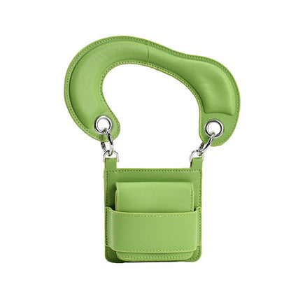 Women Creative Exaggerated Geometric Shapes Solid Color Pu Handle Mini Bag