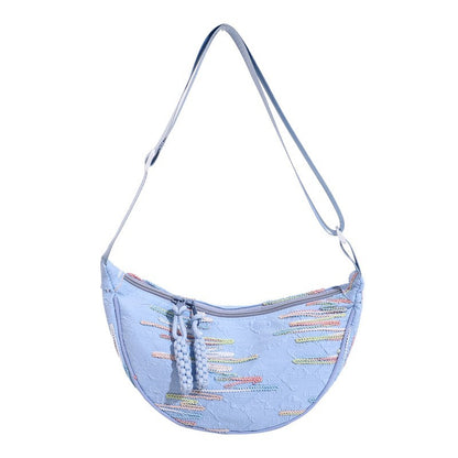 Women Casual Fashion Nylon Zipper Crossbody Chest Bag