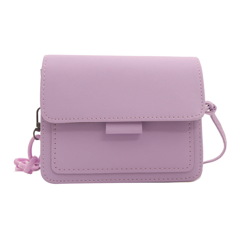 Women Simple Fashion Solid Color Square Crossbody Bag