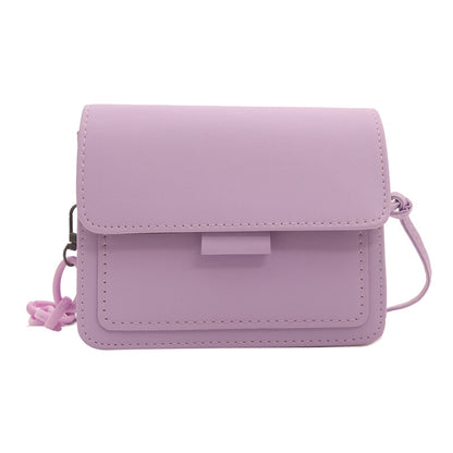 Women Simple Fashion Solid Color Square Crossbody Bag