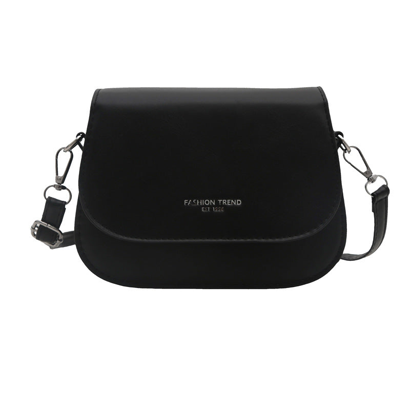 Women Fashion Casual Solid Color Square Flap PU Crossbody Bag