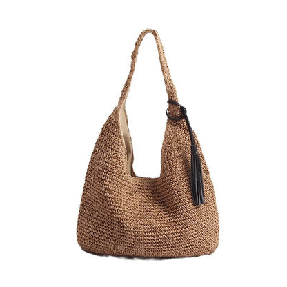 Fashion Summer Large Capacity Straw Woven Shoulder Bag