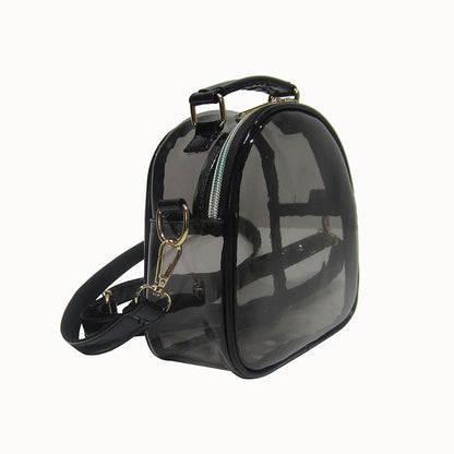 Sac à bandoulière en PU transparent pour femme, design laser 