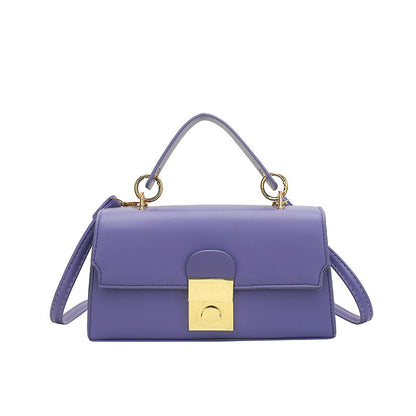 Sac à bandoulière à rabat en PU de couleur unie pour femme