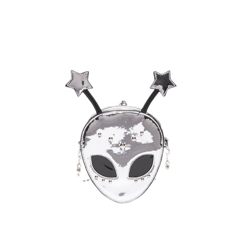 Sac bandoulière gothique créatif à rivets Alien