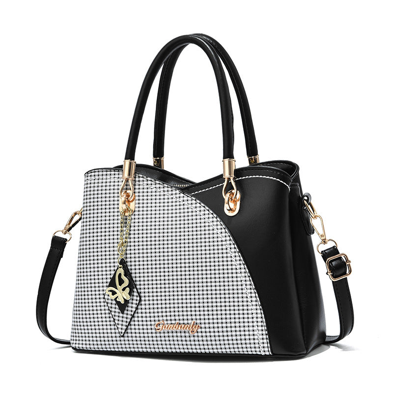 Sac à main carré de grande capacité avec pendentif papillon pour femme 