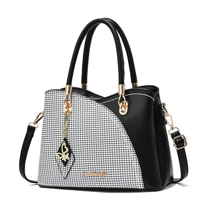 Sac à main carré de grande capacité avec pendentif papillon pour femme 