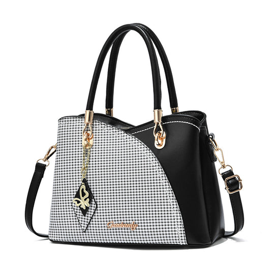 Sac à main carré de grande capacité avec pendentif papillon pour femme 