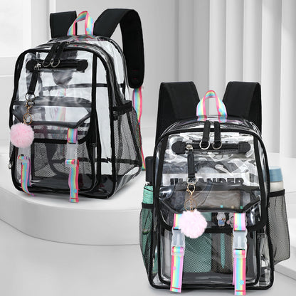 Fashion Large Capacity Pvc Clear Backpack