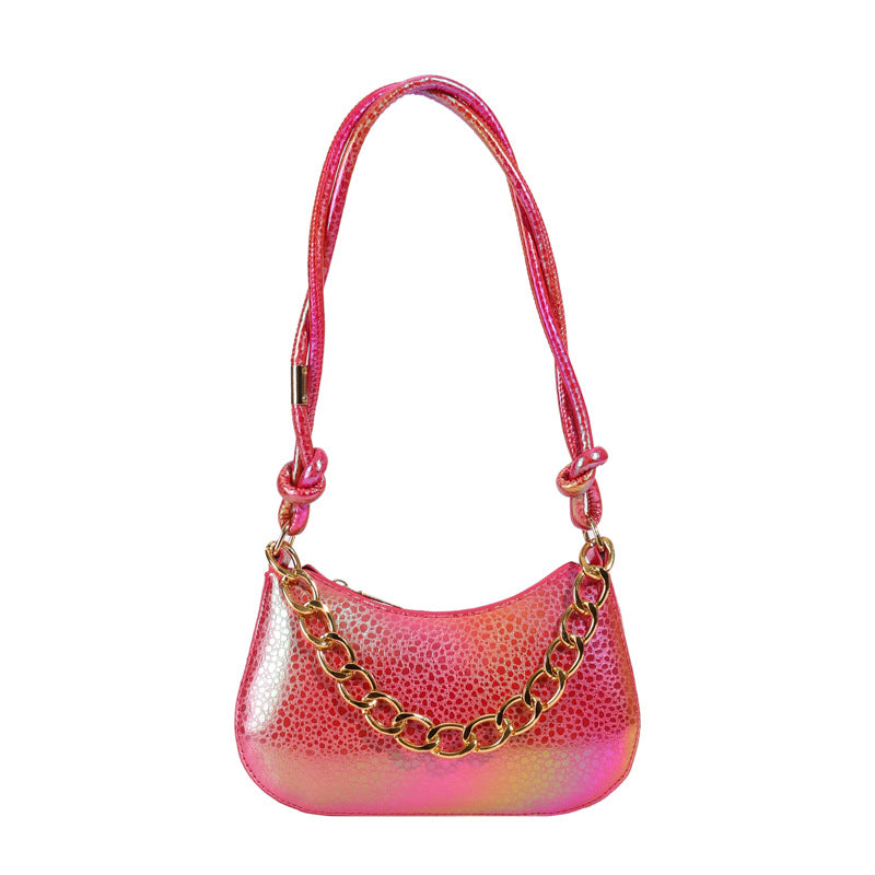 Sac à bandoulière à chaîne multicolore tendance 