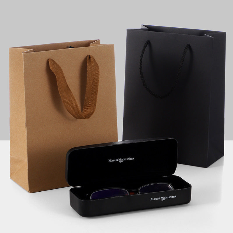 Sac en papier simple de couleur unie, sac d'emballage portable 