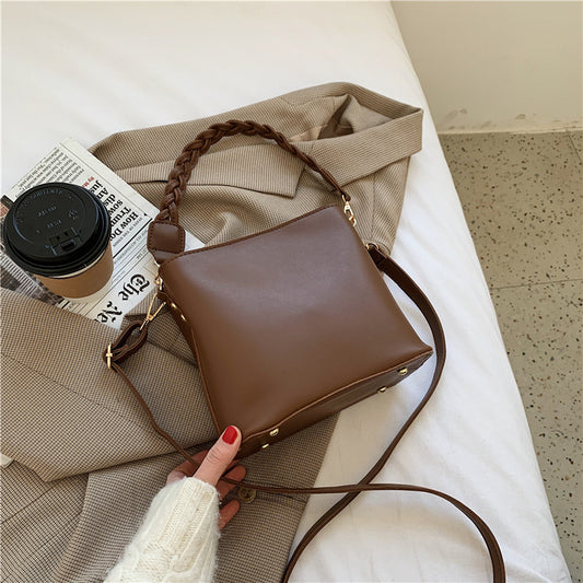 Sac à bandoulière carré en PU de couleur unie pour femme, tendance été 