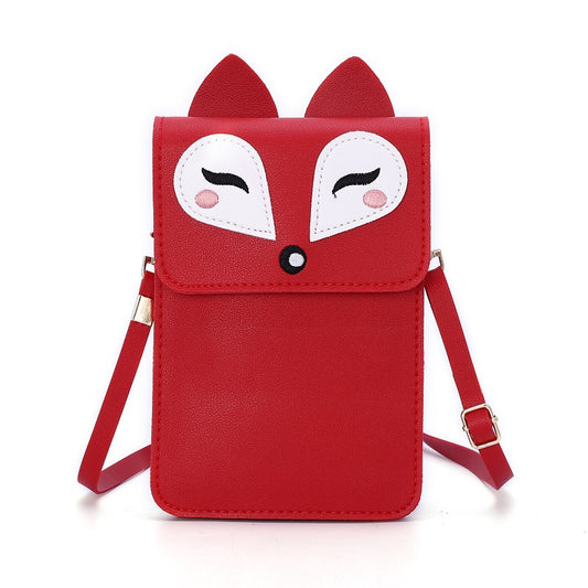Sac messager pour téléphone portable à écran tactile, motif renard et pingouin, tendance et tendance pour femmes 