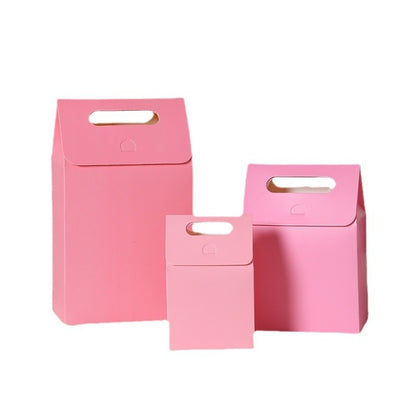 Sac d'emballage cadeau en papier kraft de couleur unie simple 