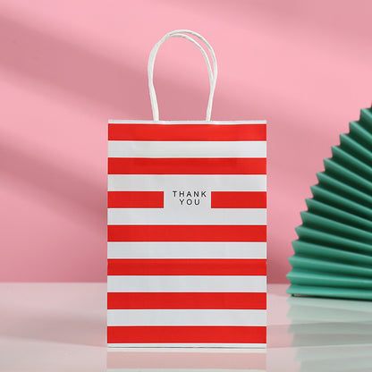 Sac fourre-tout kraft à rayures 