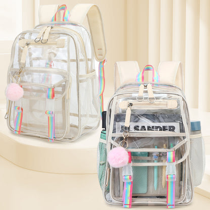 Fashion Large Capacity Pvc Clear Backpack