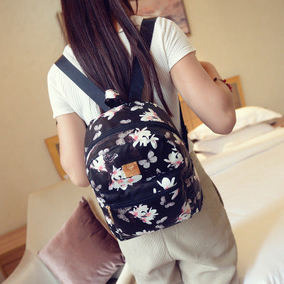Women'S Fashion Floral Print Small Backpack Tiny Flower Backpack