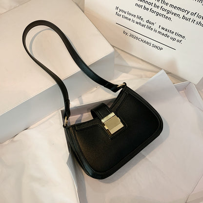 Women'S Fashion Solid Color Shoulder Underarm Bag Hand Saddle Bag