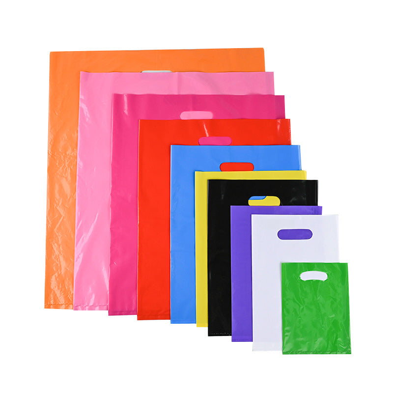 PE Solid Color Plastic Shopping Gift Bag