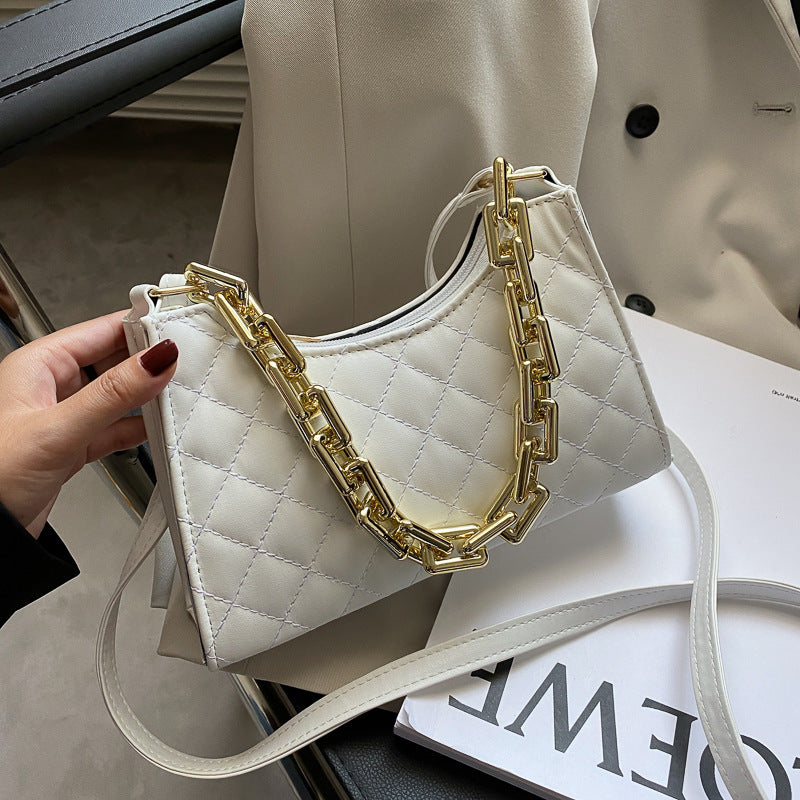 Women Fashion Chain One Shoulder Handbag Baguette